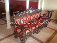 Резной диван в восточном стиле арт.MAROC-081