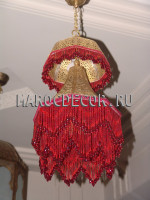 Люстра марокканская с красным бисером арт. PACHA-RED-3