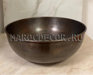 Медный таз с чернением без ручек HM-251