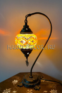 Светильник настольный из Мозаики, желтый арт. ТМ-S5