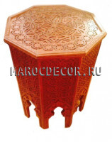Резной столик из дерева MAROCDecor арт.TB-95, ручная работа