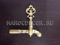 Кран золотистый для хамама, бани, сауны KR-17