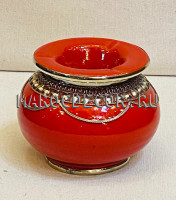 Марокканская пепельница с чеканкой, красная Сеnt-14