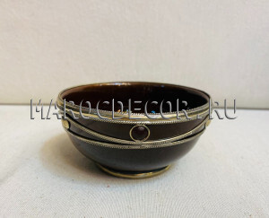 Пиала керамическая Марракеш, коричневая арт.BL-125