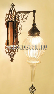 Восточное бра со стеклом арт.W-361-L-P325