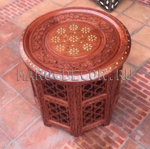 Марокканский резной столик MAROC-150