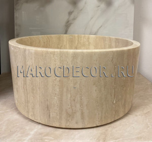 Курна мраморная в хамам светлый беж KURNA-40