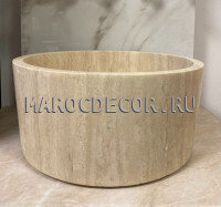 Курна мраморная в хамам светлый беж KURNA-40