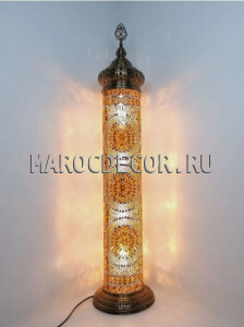 Торшер в восточном стиле, желтая мозаика FM-025M