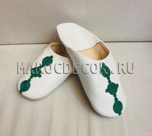 Бабуши марокканские белые, размер 38 ВS-57