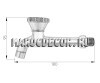 Сливной кран для хамама (насадка-рассекатель), латунь 21990/1