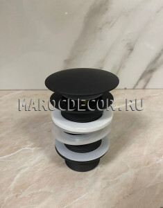 Клапан сливной для курны, черный TUR-24