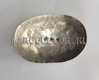 Мыльница латунная с чеканкой Maroc-D06