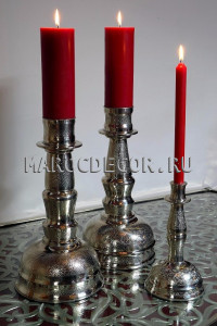 Дизайнерский подсвечник серебрянный арт.BG-311, Марокко